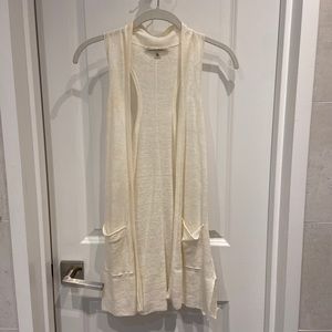 Banana Republic Women’s Open Front Knit Vest Linen XS